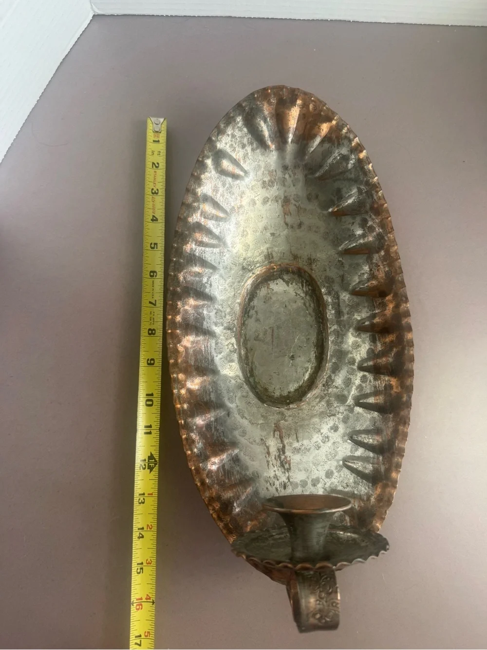 Antique-Style Arab Hammered Decorative Candle Holder